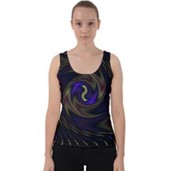 Manadala Twirl Abstract Velvet Tank Top by uniart180623