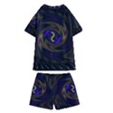Manadala Twirl Abstract Kids  Swim Tee and Shorts Set View2