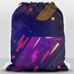 Colorful Abstract Background Creative Digital Art Colorful Geometric Artwork Drawstring Bag (large) by uniart180623