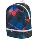 Minimalist Abstract Shaping Abstract Digital Art Minimalism Zip Bottom Backpack View1