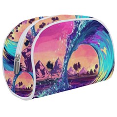 Retro Wave Ocean Make Up Case (medium) by uniart180623