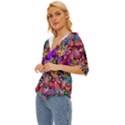 Flower Patterns Abstract Pattern Digital Art Lightweight Drawstring Hooded Top View2