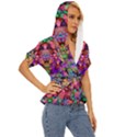 Flower Patterns Abstract Pattern Digital Art Lightweight Drawstring Hooded Top View3