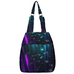 Abstract Building City 3d Center Zip Backpack by uniart180623