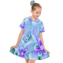 Abstract Flowers Flower Abstract Kids  Short Sleeve Shirt Dress by uniart180623