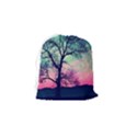 Tree Abstract Field Galaxy Night Nature Drawstring Pouch (Small) View2