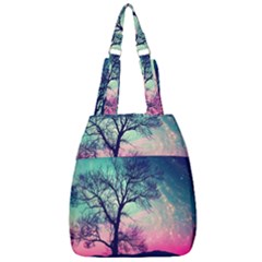 Tree Abstract Field Galaxy Night Nature Center Zip Backpack by uniart180623