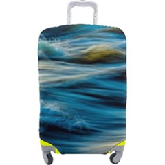 Waves Abstract Luggage Cover (large) by uniart180623