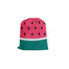 Watermelon Fruit Pattern Drawstring Pouch (small) by uniart180623