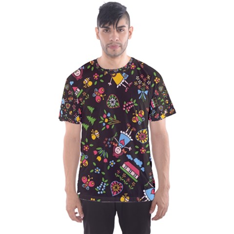 Cartoon Texture Men s Sport Mesh Tee by uniart180623