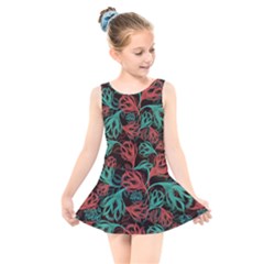 Flower Patterns Ornament Pattern Kids  Skater Dress Swimsuit by uniart180623