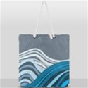 Waves Ink Abstract Texture Art Full Print Rope Handle Tote (Large) View2