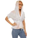 Leaves Marble Frame Background Lightweight Drawstring Hooded Top View3