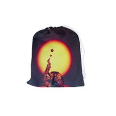 High Speed Waterdrop Drops Water Drawstring Pouch (medium) by uniart180623