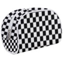 Black White Checker Pattern Checkerboard Make Up Case (Medium) View1
