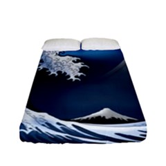 The Great Wave Off Kanagawa Fitted Sheet (full/ Double Size) by Grandong