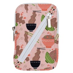 Doodle Yakisoba Seamless Pattern Background Cartoon Japanese Street Food Belt Pouch Bag (large) by Grandong