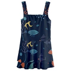 Underwater Ocean Animals Sea Kids  Layered Skirt Swimsuit by Simbadda