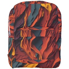 Abstract Colorful Waves Painting Art Full Print Backpack by Simbadda