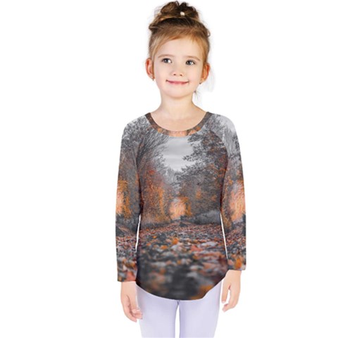 Breathe In Nature Background Kids  Long Sleeve Tee by artworkshop