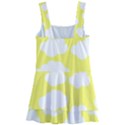 Cute yellow white Clouds Kids  Layered Skirt Swimsuit View2