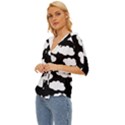 BW Clouds Lightweight Drawstring Hooded Top View2