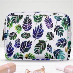 Leaves Watercolor Ornamental Decorative Design Make Up Pouch (medium) by Simbadda