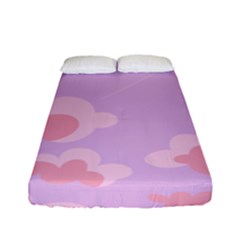Sky Nature Sunset Clouds Space Fantasy Sunrise Fitted Sheet (full/ Double Size) by Simbadda