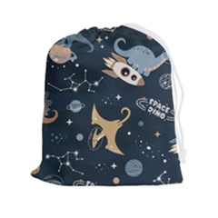 Space Theme Art Pattern Design Wallpaper Drawstring Pouch (2xl) by Simbadda