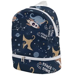 Space Theme Art Pattern Design Wallpaper Zip Bottom Backpack by Simbadda