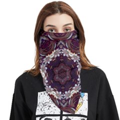 Rosette Kaleidoscope Mosaic Abstract Background Face Covering Bandana (triangle) by Simbadda
