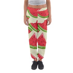 Cute Watermelon Seamless Pattern Women s Jogger Sweatpants by Simbadda