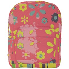 Flowers Pattern Full Print Backpack by Simbadda