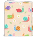 Seamless Pattern Cute Snail With Flower Leaf 8  x 10  Softcover Notebook View2