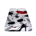 Red Lips Black Heels Pattern Fitted Sheet (Full/ Double Size) View1