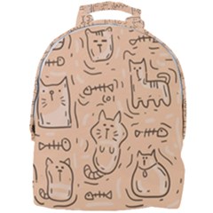 Cat Background Mini Full Print Backpack by Simbadda