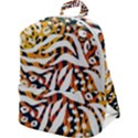 Abstract Geometric Seamless Pattern With Animal Print Zip Up Backpack View1