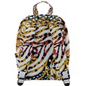 Abstract Geometric Seamless Pattern With Animal Print Zip Up Backpack View3