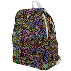 Graffiti Word Seamless Pattern Top Flap Backpack by Simbadda