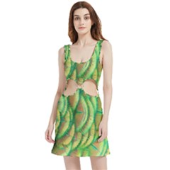 Beautiful Peacock Velour Cutout Dress by Simbadda