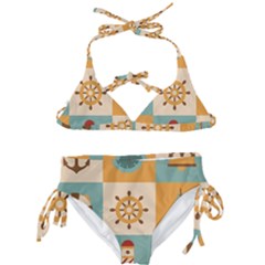 Nautical Elements Collection Kids  Classic Bikini Set by Simbadda