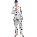 Playing Panda Cartoon Men s Long Sleeve Satin Pajamas Set View1