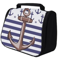 Anchor Background Design Full Print Travel Pouch (big) by Simbadda