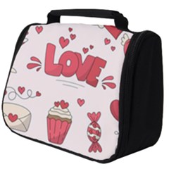 Hand Drawn Valentines Day Element Collection Full Print Travel Pouch (big) by Simbadda