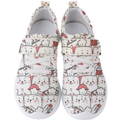 Cute-cat-chef-cooking-seamless-pattern-cartoon Men s Velcro Strap Shoes by Simbadda
