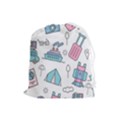 Transportation Seamless Pattern Drawstring Pouch (Large) View1