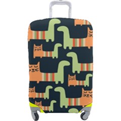 Seamless-pattern-with-cats Luggage Cover (large) by Simbadda