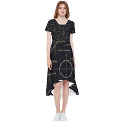 Abstract-math Pattern High Low Boho Dress by Simbadda