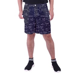 Mathematical-seamless-pattern-with-geometric-shapes-formulas Men s Pocket Shorts by Simbadda