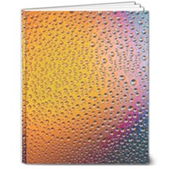 Rain Drop Abstract Design 8  X 10  Softcover Notebook by Excel